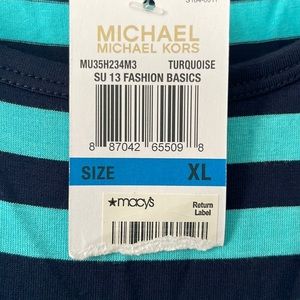 MICHAEL MICHAEL KORS STRIPED SHIRT WITH OPEN SLEEVE